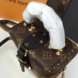 Replica Louis Vuitton Brown Monogram Tan Camera Box