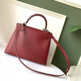 Replica Hermes Burgundy Navy Colorblock Kelly 28 Bag