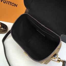 Replica Louis Vuitton Brown Monogram Tan Camera Box