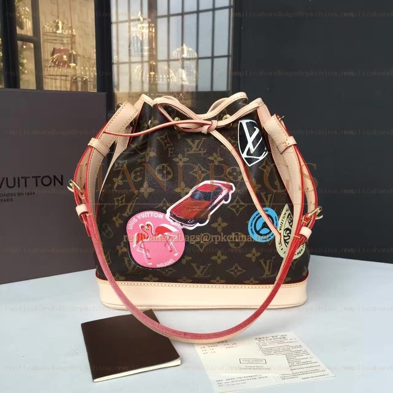 Replica Louis Vuitton Brown Monogram Multicolor Patch Neo Noe MM