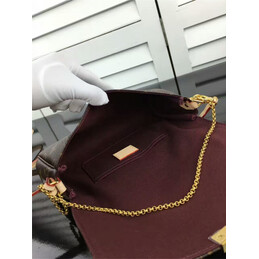 Replica Louis Vuitton Brown Monogram Chain Favorite MM