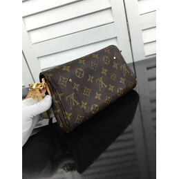 Replica Louis Vuitton Brown Monogram Beige Strap Favorite PM