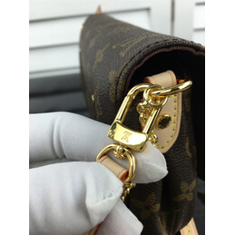 Replica Louis Vuitton Brown Monogram Beige Strap Favorite PM