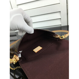 Replica Louis Vuitton Brown Monogram Beige Strap Favorite PM