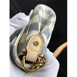 Replica Louis Vuitton White Damier Azur Beige Strap Favorite MM