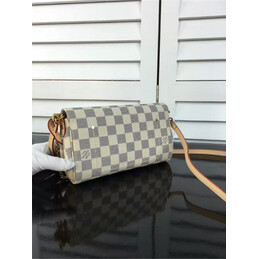 Replica Louis Vuitton White Damier Azur Beige Strap Favorite PM