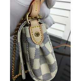 Replica Louis Vuitton White Damier Azur Beige Strap Favorite PM