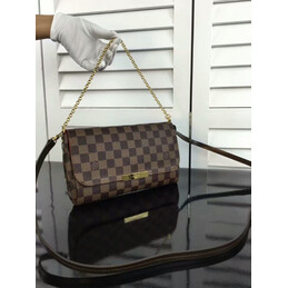 Replica Louis Vuitton Brown Damier Ebene Favorite MM