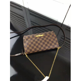 Replica Louis Vuitton Brown Damier Ebene Favorite MM
