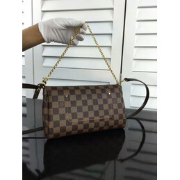 Replica Louis Vuitton Brown Damier Ebene Favorite MM