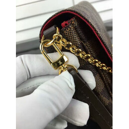 Replica Louis Vuitton Brown Damier Ebene Favorite MM