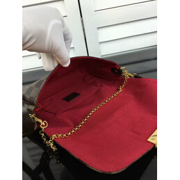 Replica Louis Vuitton Brown Damier Ebene Favorite MM