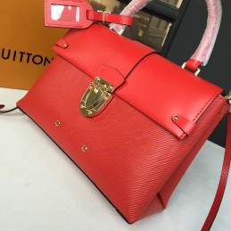 Replica Louis Vuitton Red Structured Candy Bag