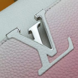 Replica Louis Vuitton White Pink Ombre Capucines PM