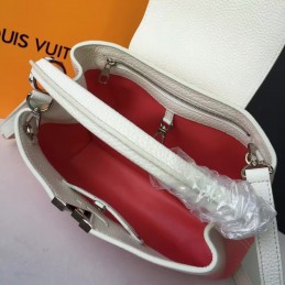 Replica Louis Vuitton White Pink Ombre Capucines PM