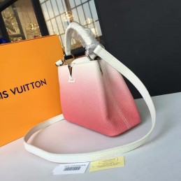 Replica Louis Vuitton White Pink Ombre Capucines BB