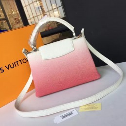 Replica Louis Vuitton White Pink Ombre Capucines BB