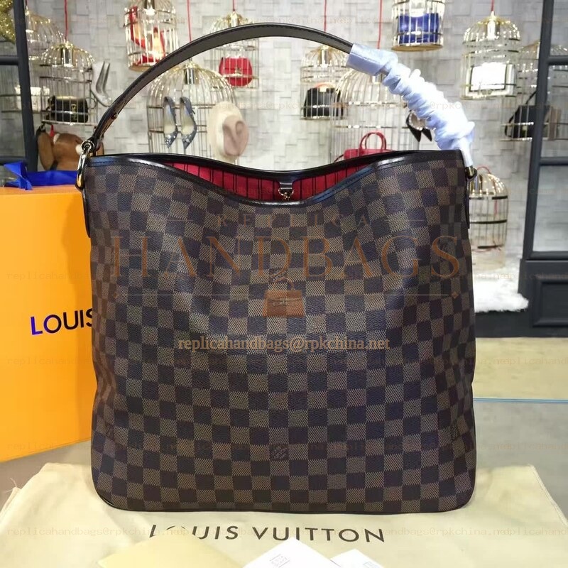 Replica Louis Vuitton Brown Damier Ebene Delightful PM