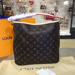 Replica Louis Vuitton Brown Monogram Beige Trim Delightful PM