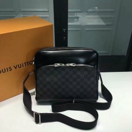 Replica Louis Vuitton Black Damier Graphite Dayton Reporter Bag