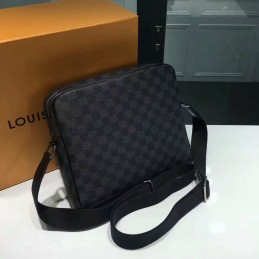Replica Louis Vuitton Black Damier Graphite Dayton Reporter Bag