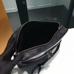 Replica Louis Vuitton Black Damier Graphite Dayton Reporter Bag