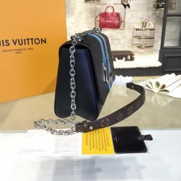 Replica Louis Vuitton Black Brown Monogram Stripe Twist MM