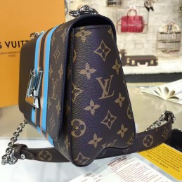 Replica Louis Vuitton Black Brown Monogram Stripe Twist MM