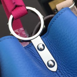 Replica Louis Vuitton Blue Pink Capucines BB