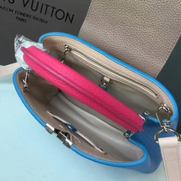 Replica Louis Vuitton Blue Pink Capucines BB