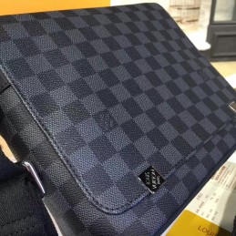 Replica Louis Vuitton Black Damier Graphite Black Trim District PM