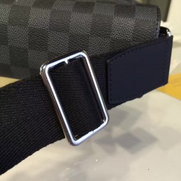 Replica Louis Vuitton Black Damier Graphite Black Trim District PM