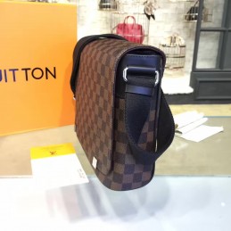 Replica Louis Vuitton Brown Damier Ebene Black Trim District PM