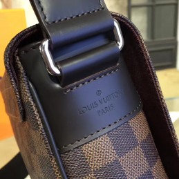 Replica Louis Vuitton Brown Damier Ebene Black Trim District PM