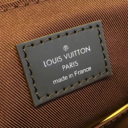 Replica Louis Vuitton Brown Damier Ebene Black Trim District PM