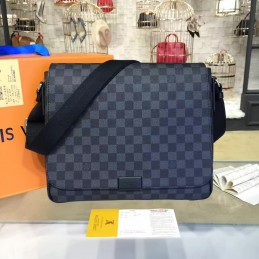 Replica Louis Vuitton Black Damier Graphite District MM