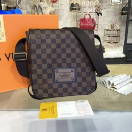 Replica Louis Vuitton Brown Damier Ebene Brooklyn PM