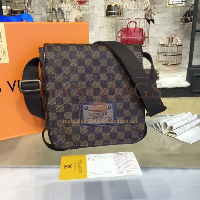 Replica Louis Vuitton Brown Damier Ebene Brooklyn PM