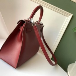 Replica Hermes Burgundy Navy Colorblock Kelly 28 Bag