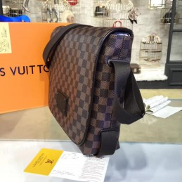 Replica Louis Vuitton Brown Damier Ebene Rounded Brooklyn MM