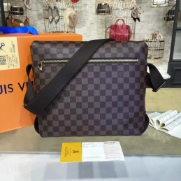 Replica Louis Vuitton Brown Damier Ebene Rounded Brooklyn MM