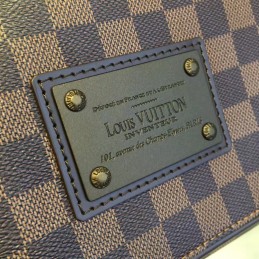 Replica Louis Vuitton Brown Damier Ebene Rounded Brooklyn MM