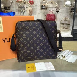 Replica Louis Vuitton Brown Monogram Black Trim Trotteur Beaubourg Messenger