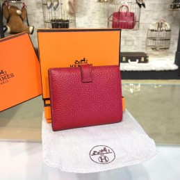 Replica Hermes Red Bearn Compact Wallet