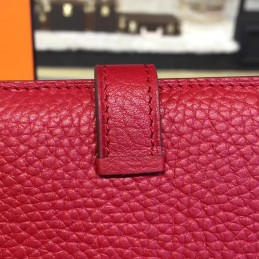 Replica Hermes Red Bearn Compact Wallet