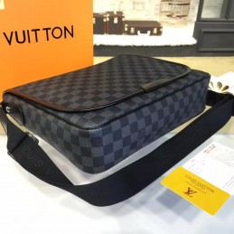 Replica Louis Vuitton Black Damier Graphite Messenger MM