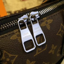 Replica Louis Vuitton Brown Monogram Black Trim Porte Documents Jour PM
