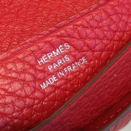 Replica Hermes Red Bearn Compact Wallet