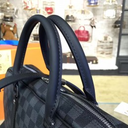 Replica Louis Vuitton Black Damier Graphite Black Trim Porte Documents Voyage