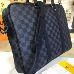 Replica Louis Vuitton Black Damier Graphite Black Trim Porte Documents Voyage